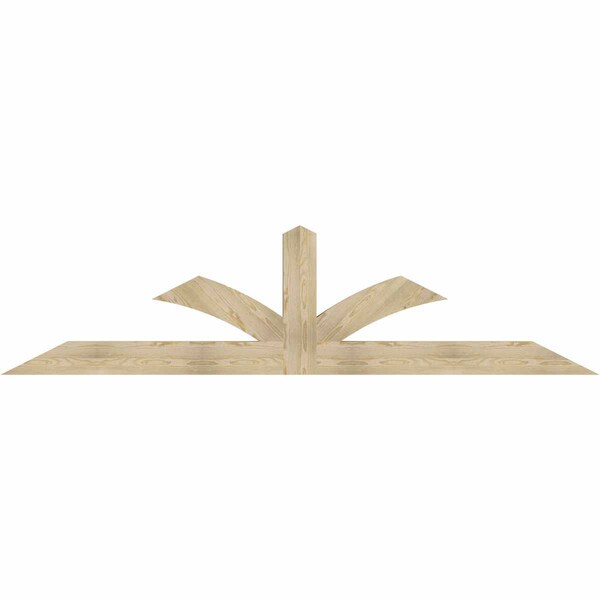 Ekena Millwork Richland Rough Sawn Timber Gable Bracket, Douglas Fir, 108"W x 27"H x 4"D x 6"F, 6/12 Pitch GBW108X27X0406RIC00RDF - main